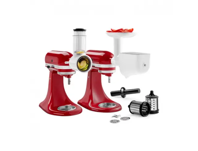 Σετ εξαρτήματα για κουζινομηχανή KitchenAid Gourmet 5KSM2FPPC με κρεατομηχανή, κόφτη και πρέσα λαχανικών5KSM2FPPC