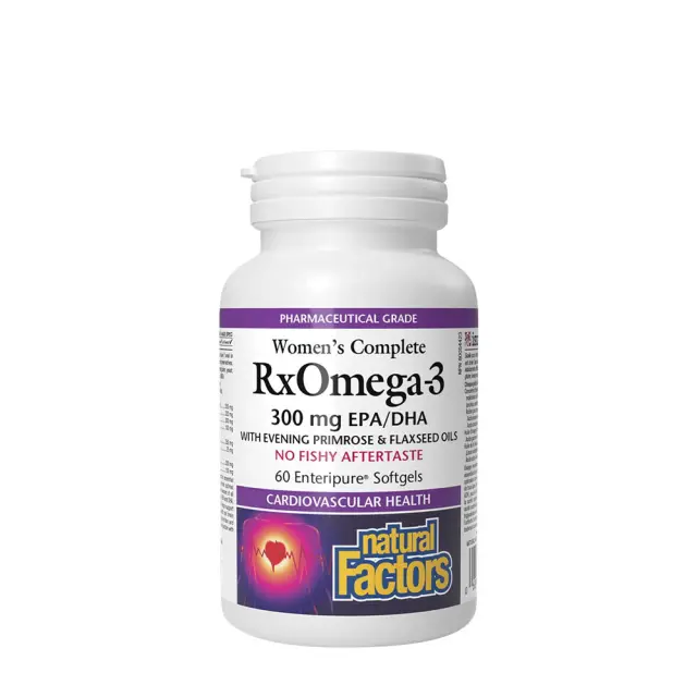 Natural Factors Women’s Complete RxOmega-3 300 mg EPA/DHA 60 Softgels