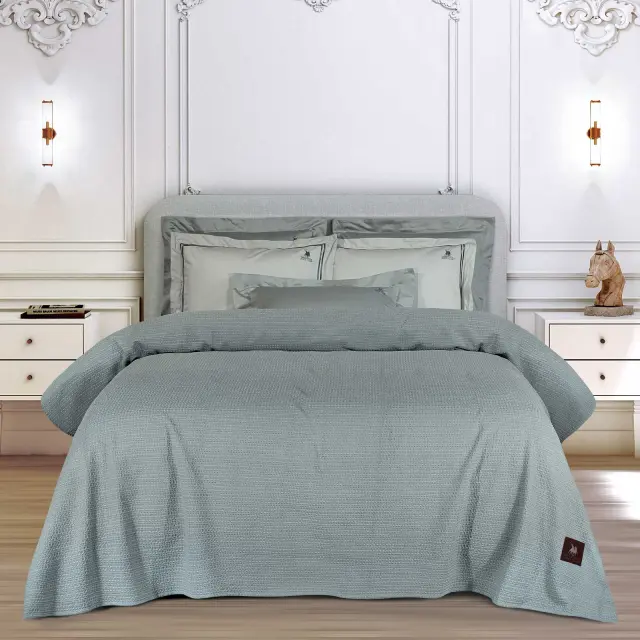 Κουβέρτα King 240x260 Πικέ Essential Greenwich Polo Club 4457 Grey 100% βαμβακερό