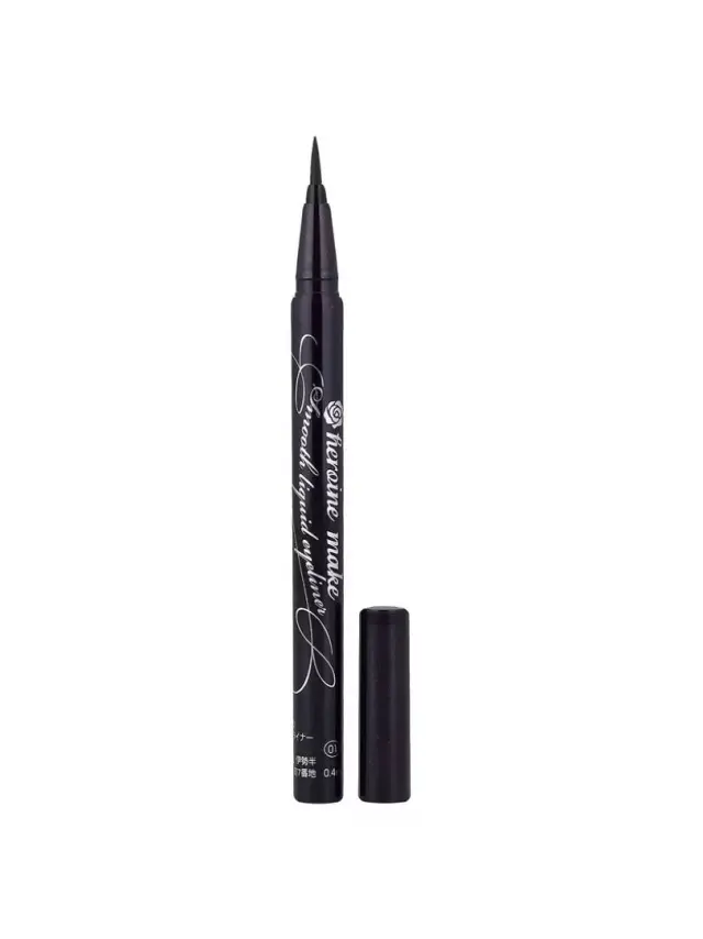 ISEHAN Kiss Me Heroine Make Smooth Liquid Eyeliner #01 Jet Black - Eyeliner με εύκαμπτη μύτη ακριβείας 2