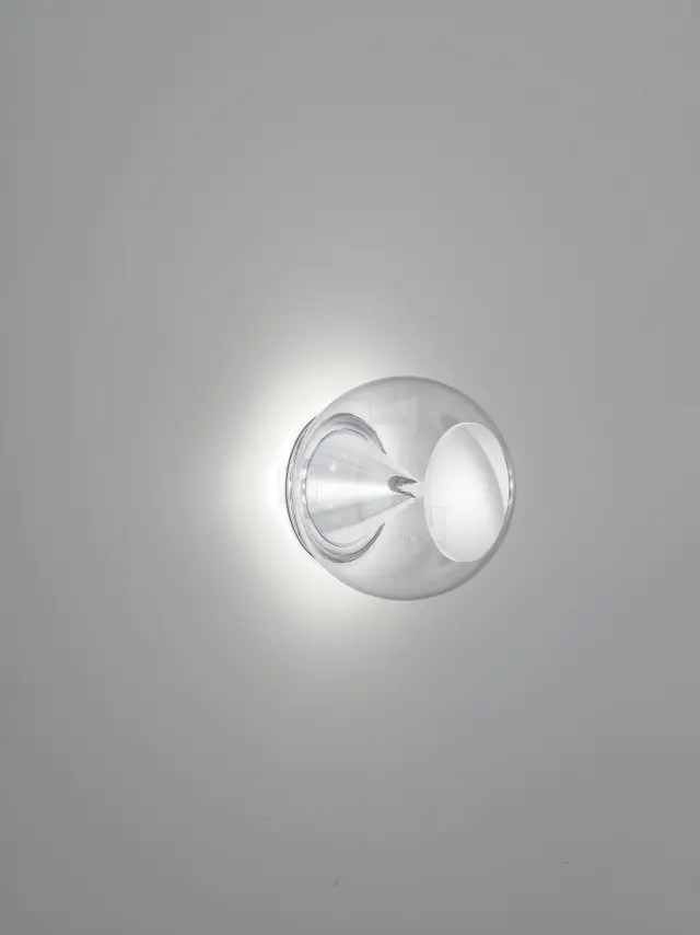 PINO Φωτιστικό Τοίχου & Οροφής LED Glossy White με Καθαρό Γυαλί IP20 Άσπρο