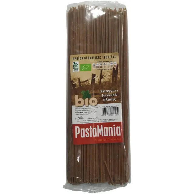 Σπαγγέτι Ντίνκελ Ολικής Άλεσης, PastaMania, Bio, 500γρ