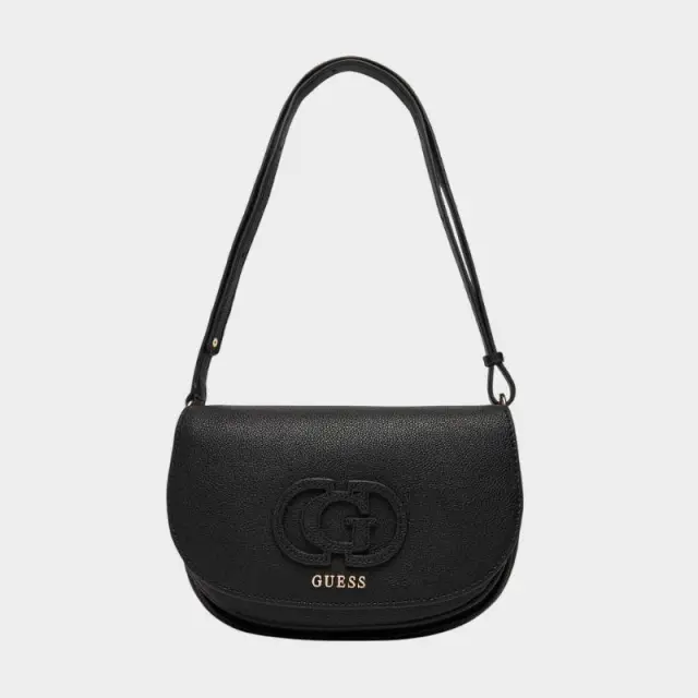Guess - Γυναικεία Τσάντα Χιαστί Calebra Convertible Xbody Flap HWBG9536210-BLA Μαύρο