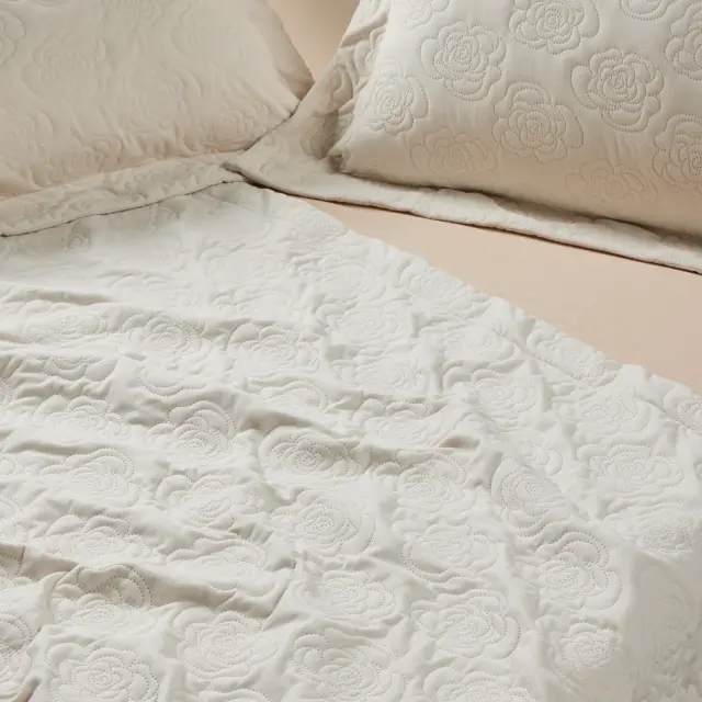 Κουβερλί 240x250 King Size Happy Das Home 0288 White 100% Microfiber 2