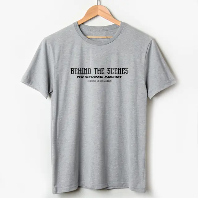 T-shirt Noshame® Γκρί με τύπωμα Behind the Scenes - 122347 - XXL 2