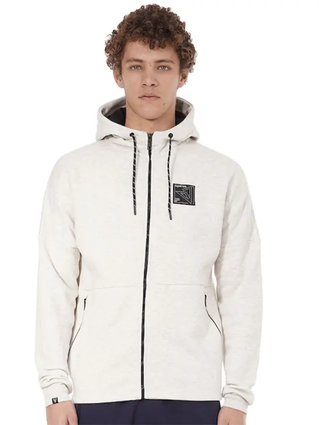VFL ZIPPER HOODIE 22055-OATMagnetic North Ανδρική Φούτερ Ζακέτα με Κουκούλα και Τσέπες Oat Melange - M