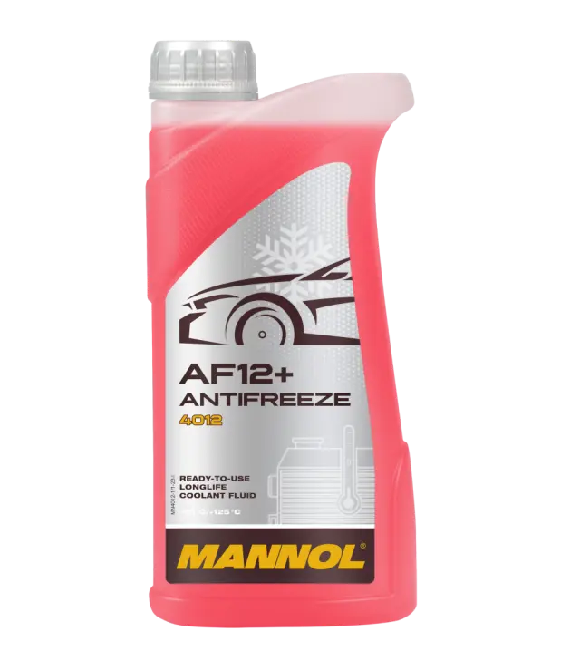Mannol AF12+ Antifreeze Αντιψυκτικό Παραφλού Ψυγείου Αυτοκινήτου G12+ -40°C Κόκκινο Χρώμα 1lt