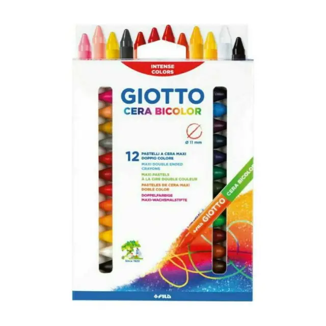 Giotto Κηρομπογιές Cera Maxi Bicolor 12 τεμ./24 χρώματα (291300)