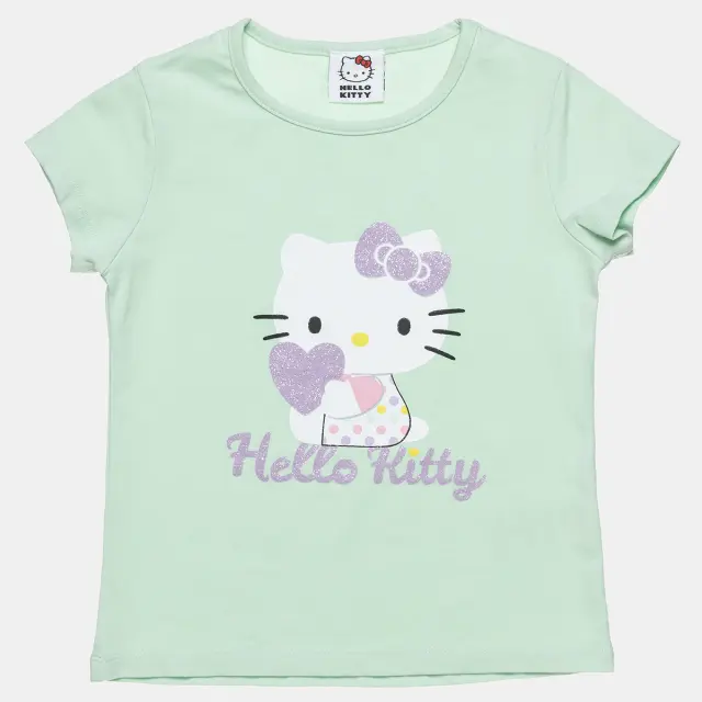 Σετ Hello Kitty μπλούζα με glitter και σορτς 2