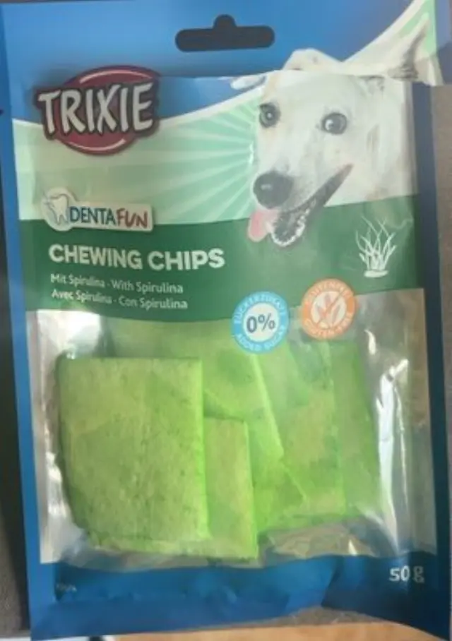Trixie Denta Fun Chips με Σπιρουλίνα 50gr Μονόχρωμο