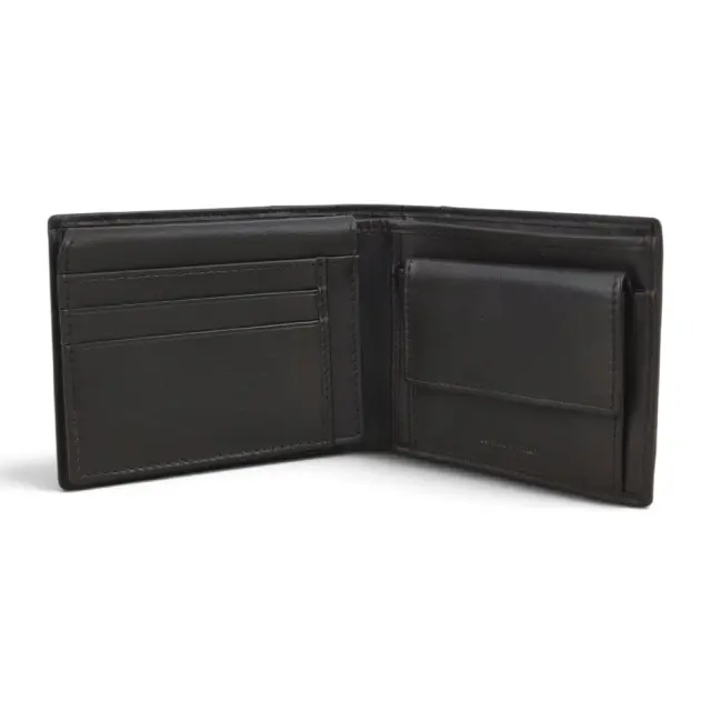 Οριζόντιο Δερμάτινο Πορτοφόλι Diplomat MN710 RFID με Cordura 12x9,5x3cm - Μαύρο 3