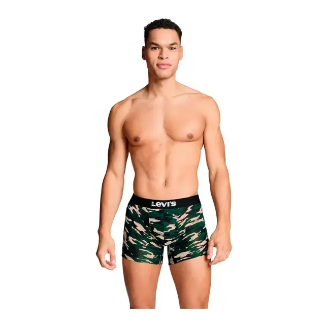 Levi's Ανδρικό Boxer Logo Camo Aop - Διπλό Πακέτο, Χρώμα Black Green Combo 3