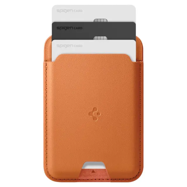 SPIGEN VALENTINUS MAGSAFE UNIVERSAL MAGNETIC CARD HOLDER METALLIC ORANGE 3