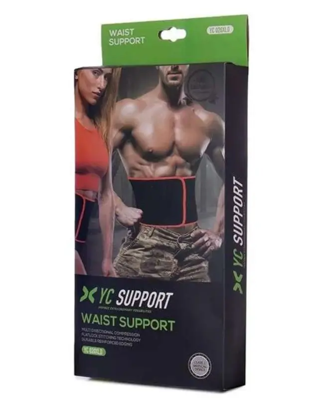 Ζώνη στήριξης μέσης 115cm μαύρο- YC Support YC020XLD