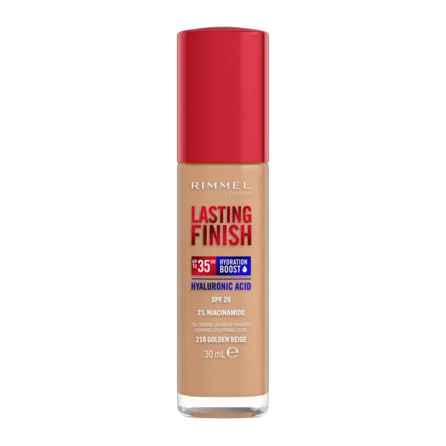 Rimmel London Lasting Finish 35HR SPF20 Full Coverage Lightweight Foundation Long-Lasting Foundation to unify the skin tone 210 30 ml