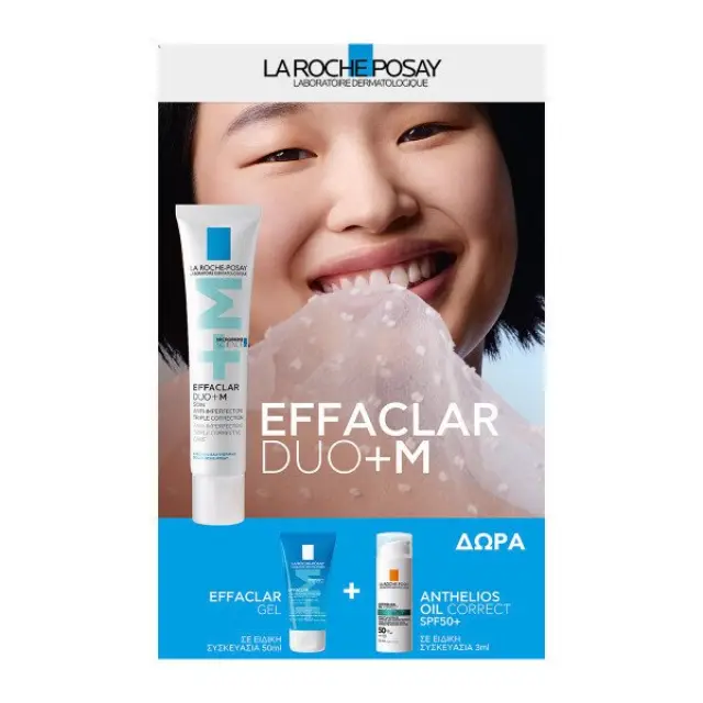 La Roche Posay Promo Effaclar Duo+M Κρέμα Προσώπου 40ml & Effaclar Gel Αφρώδες Τζελ Καθαρισμού 50ml & Anthelios Αντηλιακό Προσώπου SPF50+ 3ml