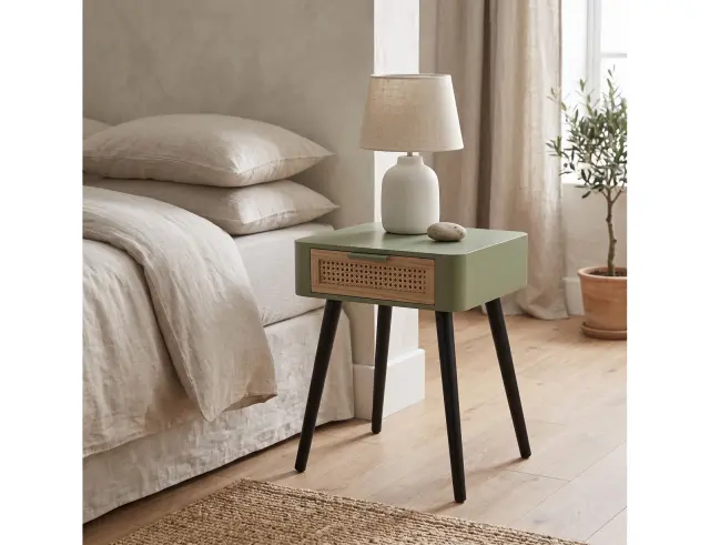 Κομοδίνο Home Deco Factory με διαστάσεις 35x40x48cm - Khaki Green HD7338