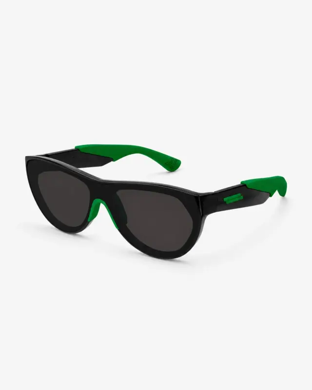 Bottega Veneta BV1234S 001 Unisex Γυαλιά Ηλίου Shield Μαύρα με Γκρι Φακό - 99mm