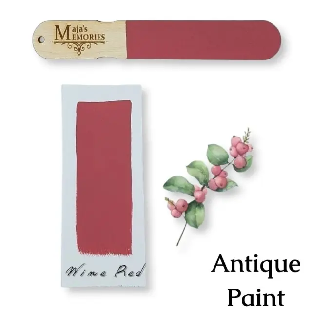Χρώμα-εφέ πατίνας Antique Paint Maja's Memories, 150ml, Wine Red