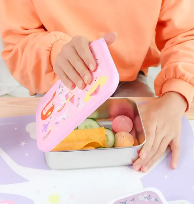 A Little Lovely Company Ανοξείδωτο Δοχείο Φαγητού Lunch Box 900ml - Princesses LBSSPR58 2
