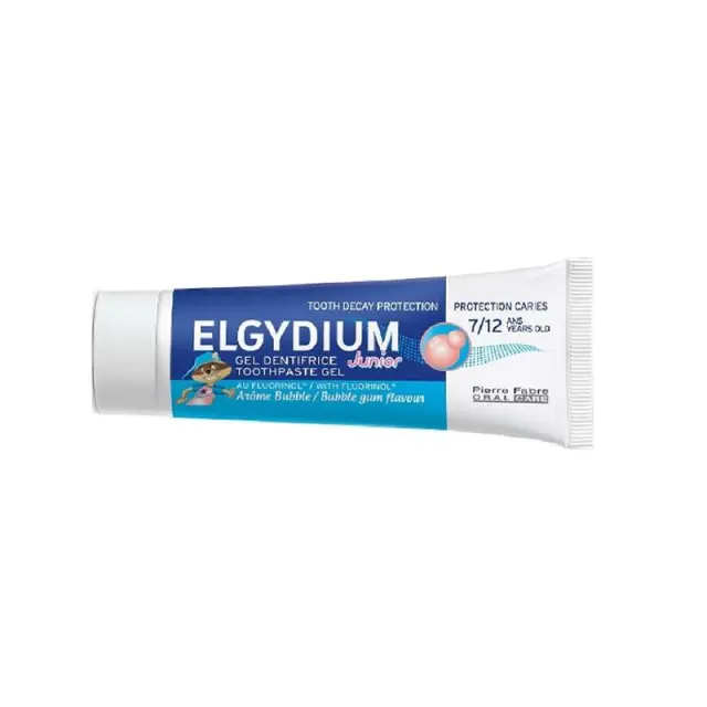 Elgydium Toothpaste Junior Bubble 1400ppm Παιδική Οδοντόκρεμα με Γεύση Τσιχλόφουσκα, 50ml