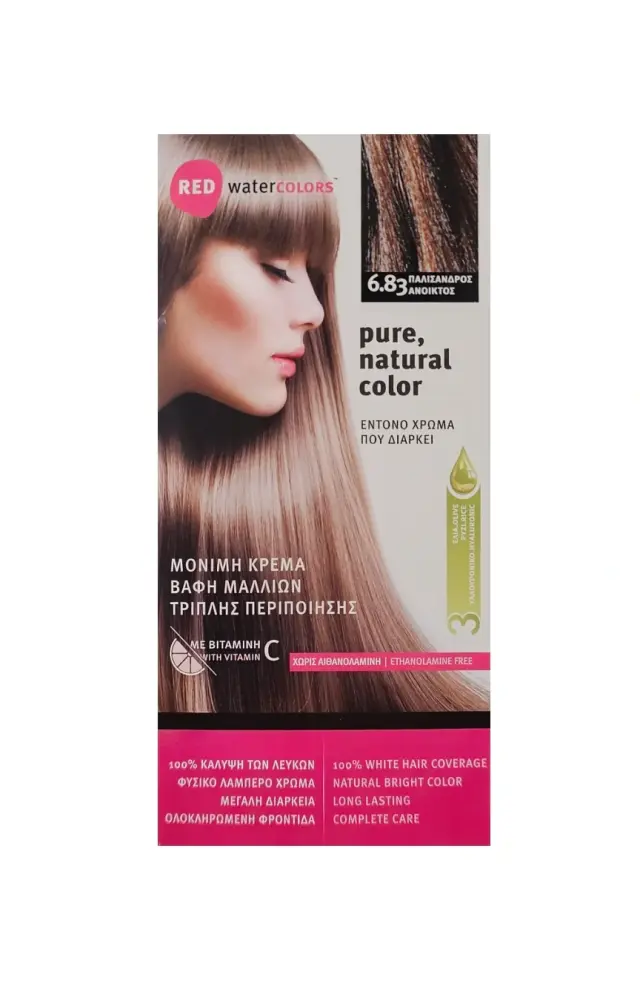 Red Water Colors Βαφή Μαλλιών Παλίσανδρος Ανοικτός No6.83, 155ml