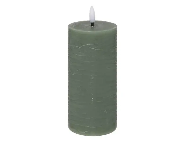 Διακοσμητικό Κερί LED Molia Atmosphera με διαστάσεις 7x7x17.5cm - Green 200663C