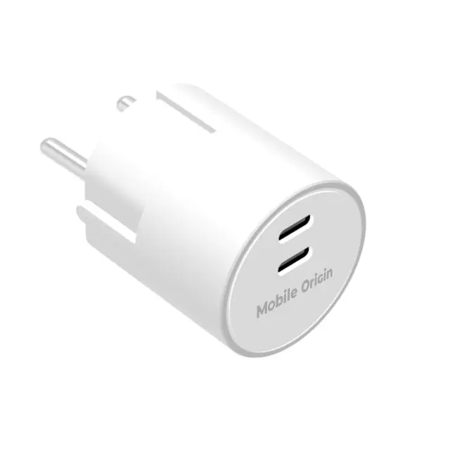 Mobile Origin 30W Charger Plug PW33 - 2x USB-C, white 2