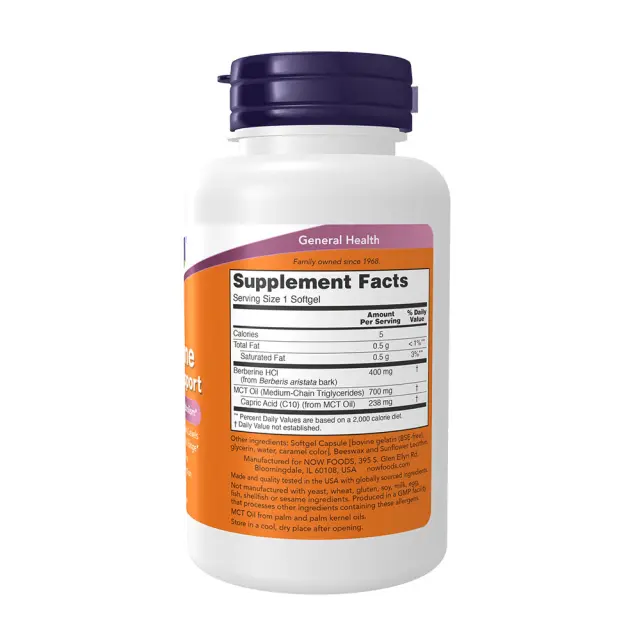 Now Foods Berberine Glucose Support Softgels 60 Softgels 2