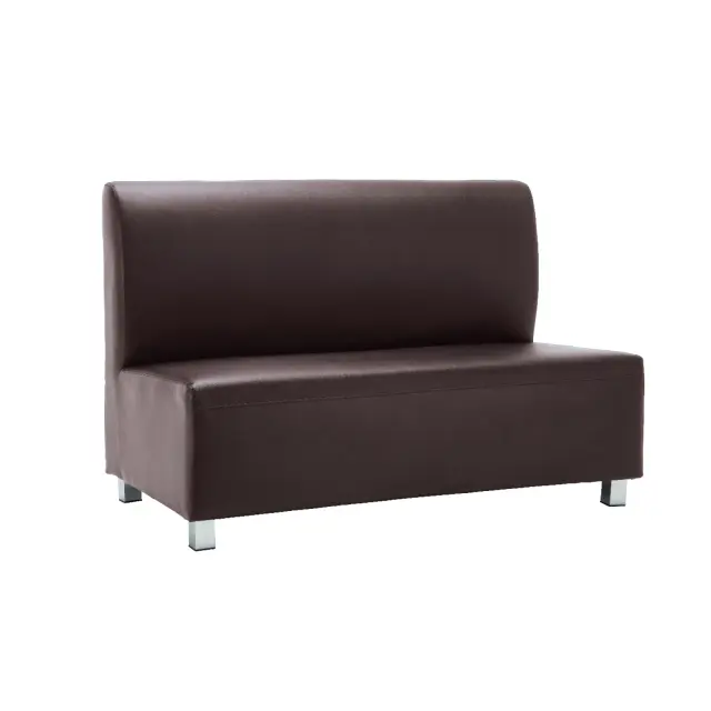 Καναπές Διθέσιος BANDY PU Καφέ 130x71x88cm