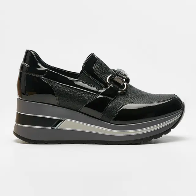 Donna Serena Sneakers Γυναικείο δέρμα Μαύρο DSE/5522 NERO - 36