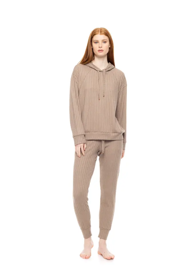 W1827 - Sand - PYJAMA WARM STRIPES