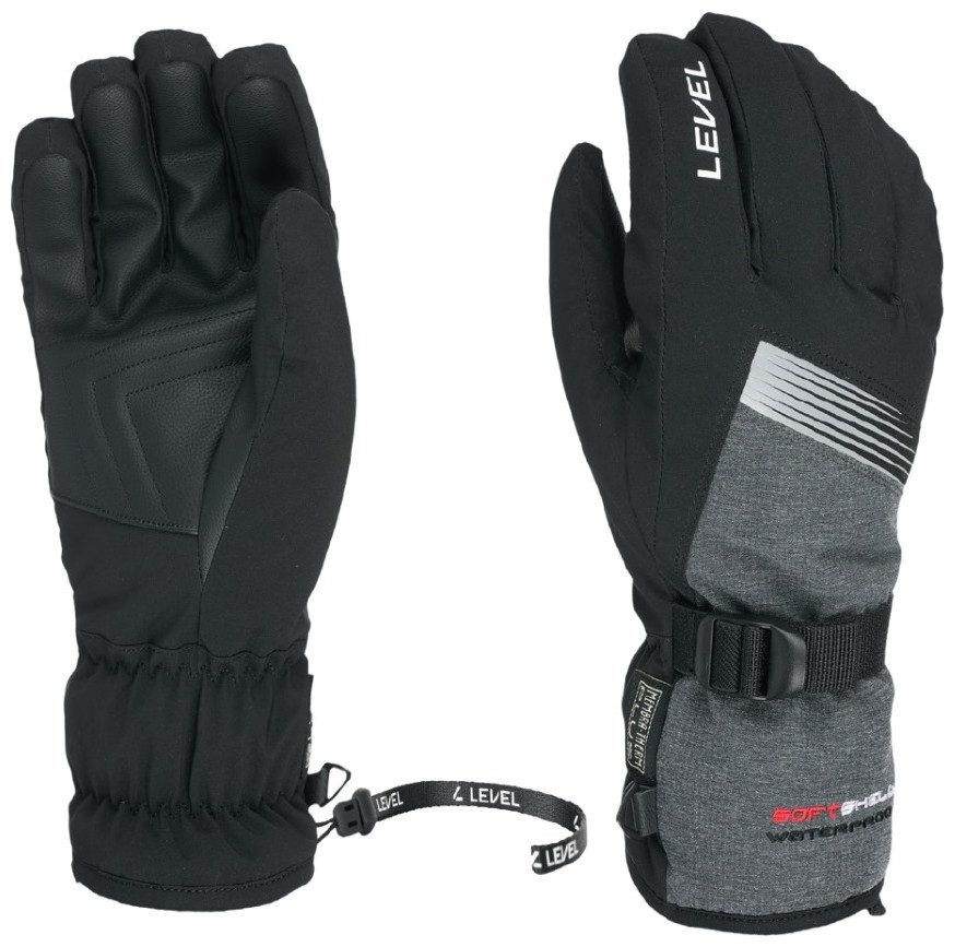 Γάντια Σκι Level Unisex Hero Glove Black/Grey - 3303UG-18 - XL