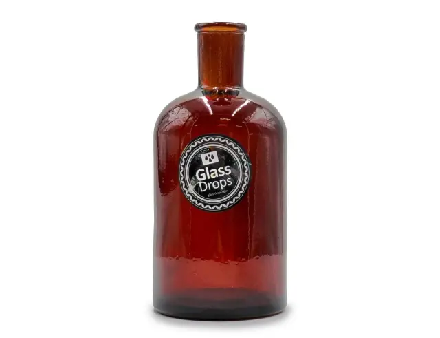 Διακοσμητικό Μπουκάλι Glass Drops Retro (5713DB738) Aπό 100% ανακυκλωμένο γυαλί, Xωρητικότητας 675ml, Διαστάσεων Ø 9 x Υ 19.5 cm, Terracotta 5713DB738 3
