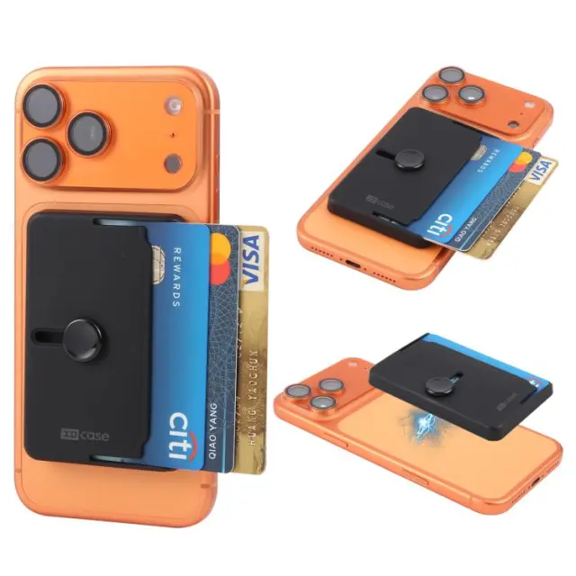Side Push Magnetic RFID Πορτοφόλι για Κάρτες-Black OEM 2