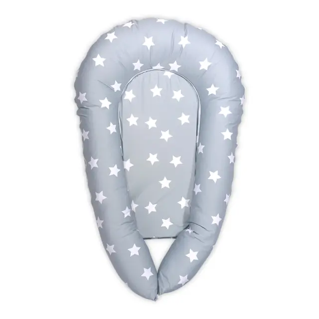 Lorelli Μαξιλάρι Θηλασμού – Φωλιά Ύπνου “Nest 3 σε 1” Stars blue grey mist Μπλε