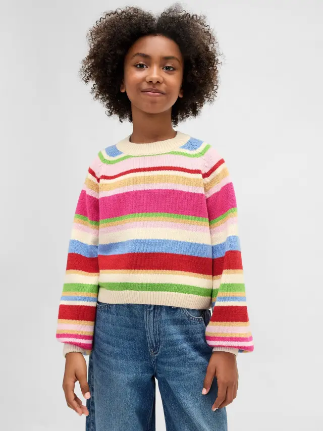Παιδικό Relaxed Crewneck Πουλόβερ Multi stripe