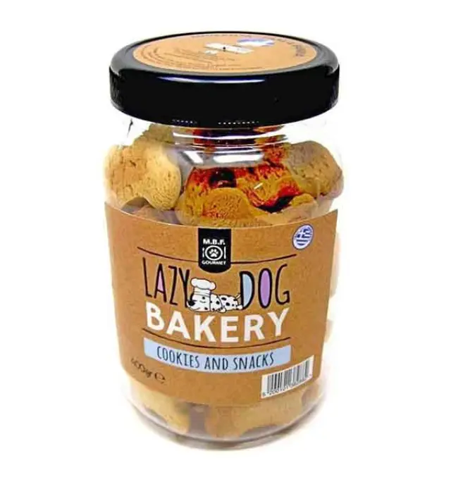 M.B.F. Gourmet Lazy Dog Bakery Χειροποίητα τραγανά μπισκότα 400gr Μήλο-Κανέλλα