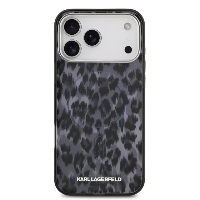 Karl Lagerfeld IML Leopard MagSafe Case for iPhone 17 Pro Max Grey 3