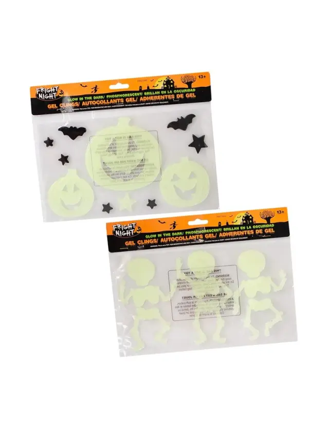 Αυτοκόλλητα Halloween Glow in the Dark 2Σχέδια (1τεμ) / 7004 (Fun World)