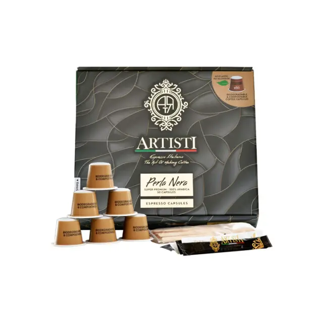 Artisti Perla Nera 100% Arabica συμβατές κάψουλες Nespresso - 50 τεμάχια
