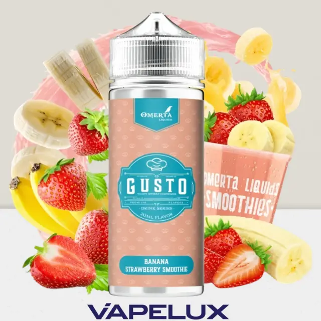 Gusto by Omerta Flavor Shots Banana Strawberry Smoothie 20ml to 120ml