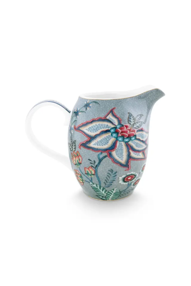 PIP STUDIO ΠΟΡΣΕΛΑΝΙΝΗ ΚΑΝΑΤΑ FLOWER FESTIVAL ΑΝΟΙΚΤΟ ΜΠΛΕ 950ml - One size 2