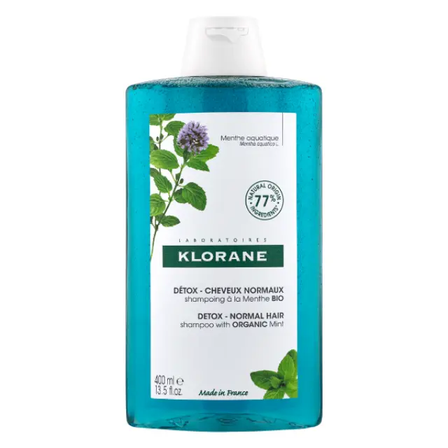 Klorane Anti-Pollution Detox Shampoo With Aquatic Mint Σαμπουάν Αποτοξίνωσης με Μέντα, 400ml