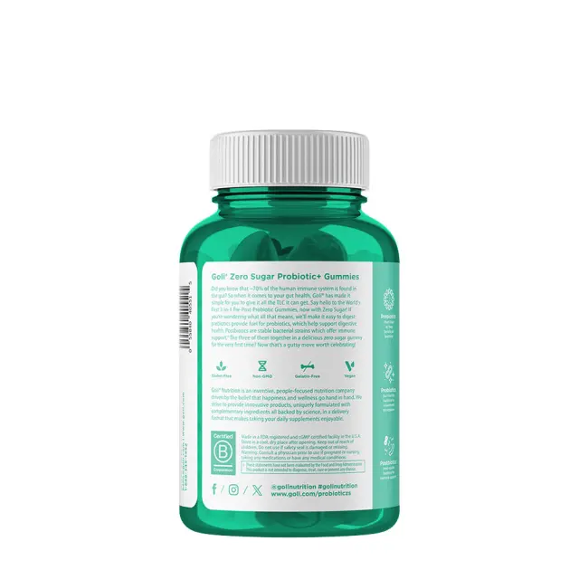 Goli Zero Sugar Pre + Post + Probiotics Gummies 3