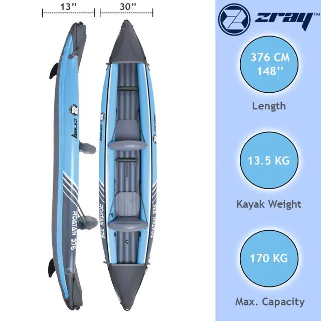 Zray Φουσκωτό Καγιάκ KAYAK ROATAN Nautique Δύο Ατόμων 2