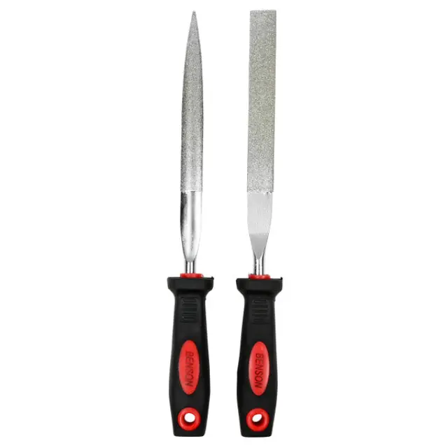 File diamond 2 pieces flat and semicircular
