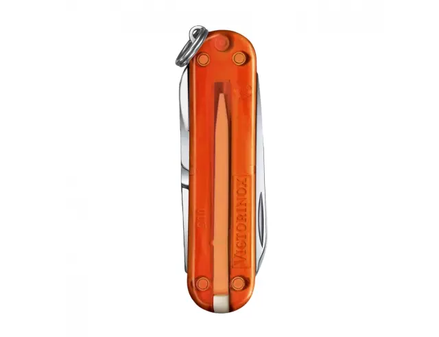 Ελβετικός Σουγιάς Victorinox Classic SD Transparent με 7 λειτουργίες και μήκος 5.8cm - Fire Opal0.6223.T82G 3