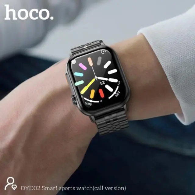 Hoco Smartwatch Bluetooth 2.02 ιντσών με λειτουργία κλήσεων και καρδιακού ρυθμού Μαύρο DYD02 3