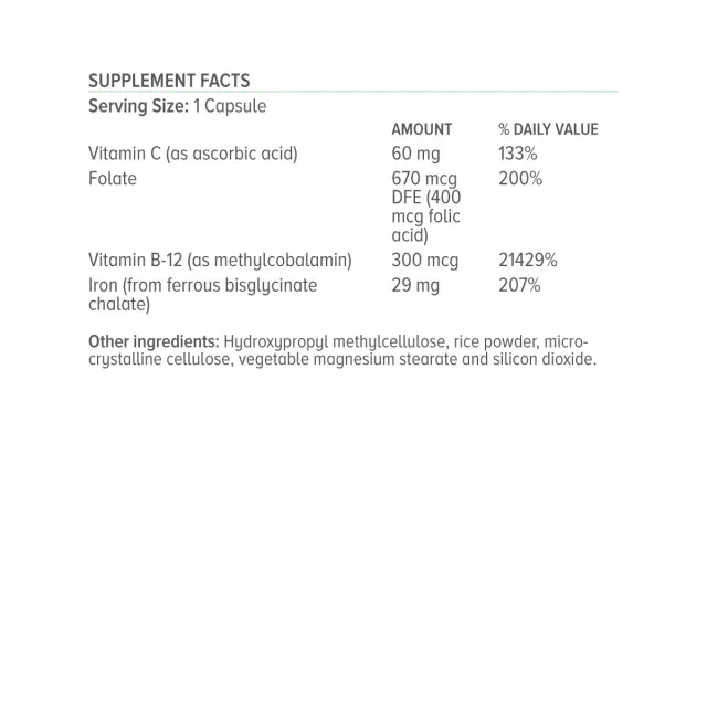 Φόρμουλα Χηλικού Σιδήρου • Natural Vitamins • 50 κάψουλες 3